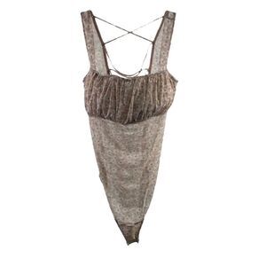 Gilly Hicks Hollister Nude Sheer Floral Body Size L